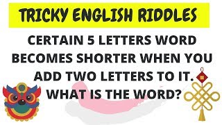 English #Riddles with answers