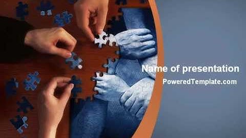 Team Building Puzzle PowerPoint Template by PoweredTemplate.com