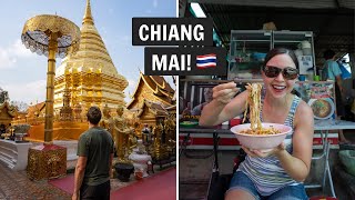 24 hours in CHIANG MAI, Thailand! (Khao Soi, Doi Suthep, & Night Market FOOD tour)