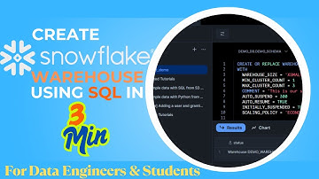 Data Engineering | Create Snowflake Warehouse Using SQL in Snowsight | Step-by-Step Guide