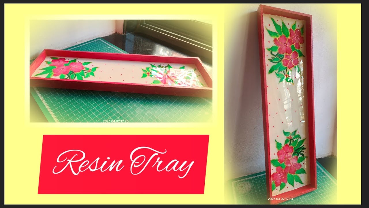 Resin Decorated Tray HandPainted Tray How To Decorate A Tray resin-decorated-tray-handpainted-tray-how-to-decorate-a-tray