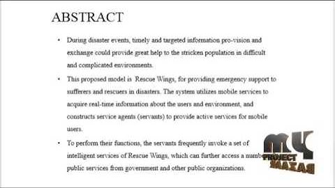 Rescue Wings: Mobile Computing and Active Services Support | Final Year Projects 2016 - 2017