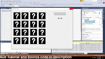 C# Tutorial Create a Memory Matching Game in Visual Studio