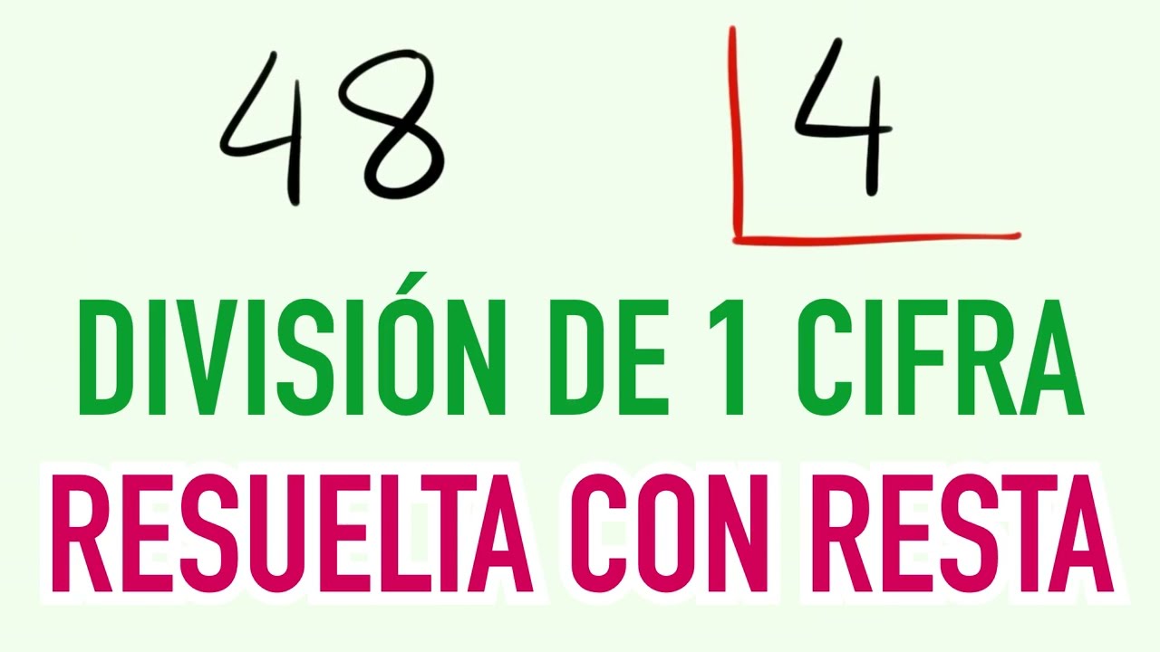 Aprende A Dividir Con Resta 48 Entre 4 YouTube Aprende A Dividir Con Resta 48 Entre 4 YouTube