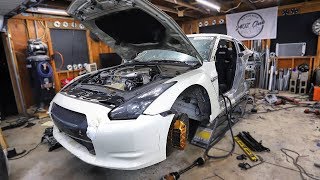 Quarter Panel Clean Up and BOV Testing on my Totalled GT-R, Sounds Amazing!