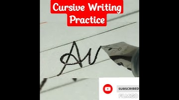 AIM - Learn to write in cursive writing | #viral #shorts #youtubeshorts2023 #handwriting