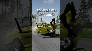 BMW M5 E34 против столба! 💥🚘 #short #shorts #beamngdrive