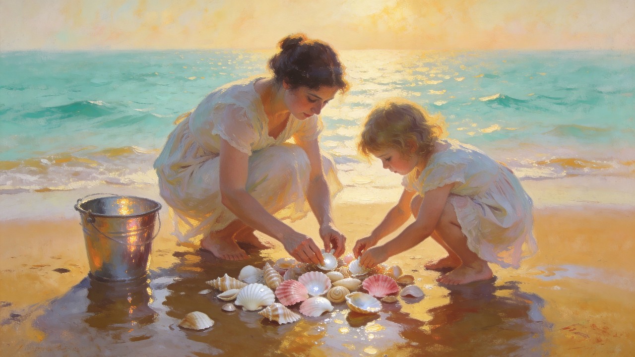 Monet’s Dream of Spring | Woman in Petal Rain | Relaxing Impressionist Art 4K