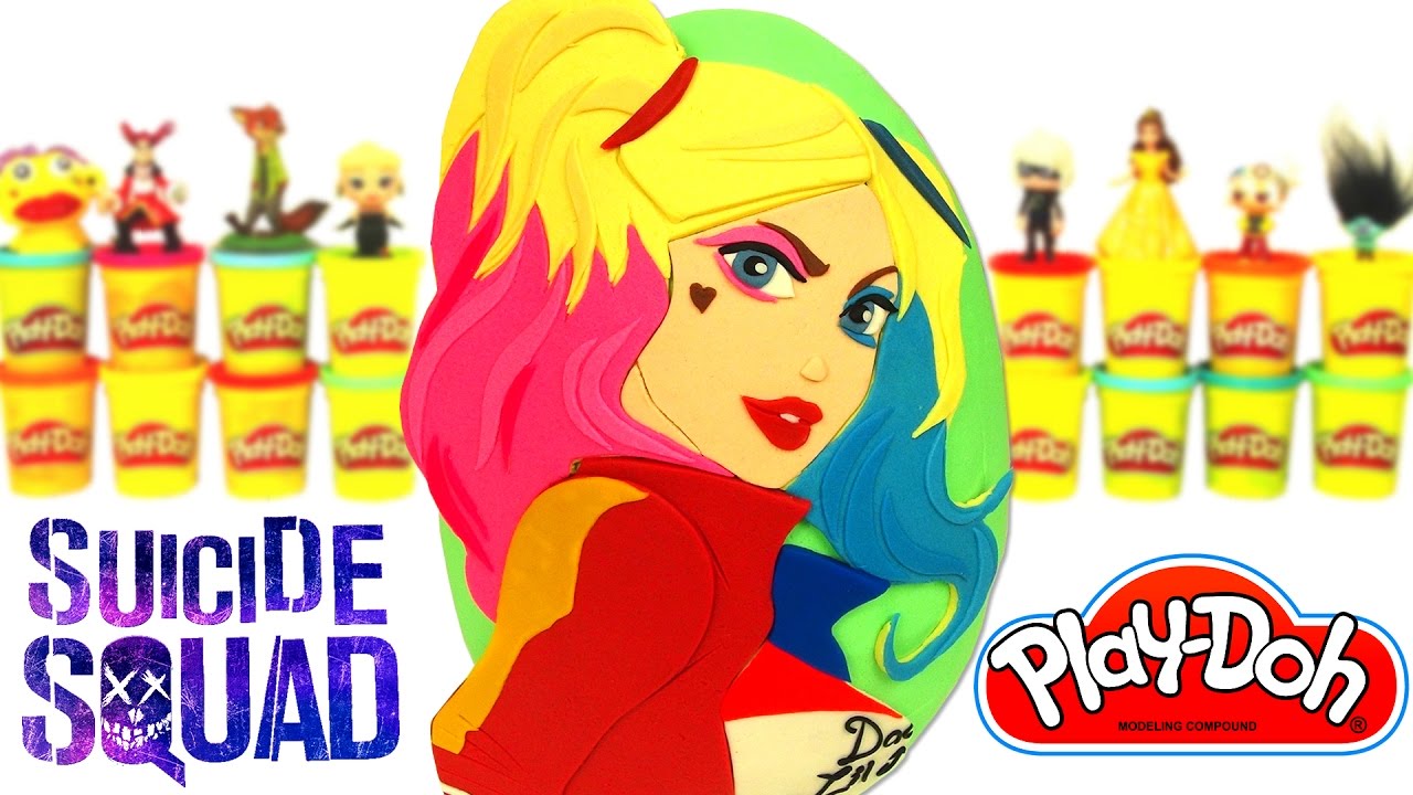 Huevo Sorpresa Gigante de Harley Quinn de Escuadrón Suicida en Español﻿ de Plastilina Play Doh