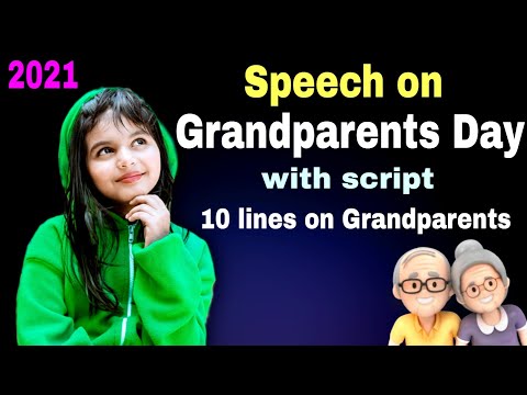 Grandparents Day speech 2021|Speech on Grandparents Day |10 lines on Grandparents|Grand parents day