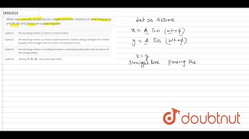 When two mutually perpendicular simple harmonic motions of same frequency