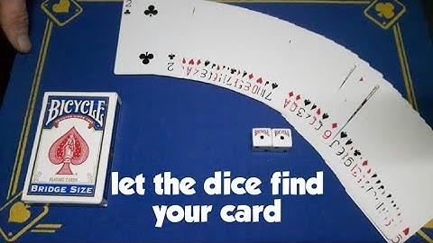 A clever card trick with 2 dice/magic tricks