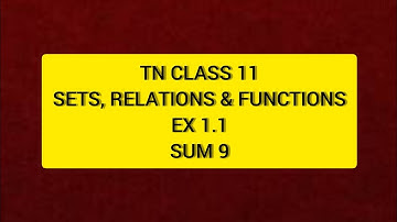 TN 11th Maths  Sets, Relations & Functions Ex 1.1 Sum 9
