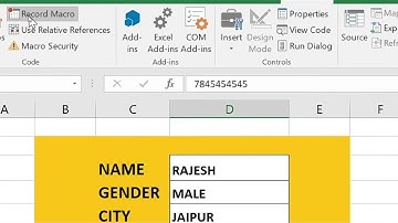 How to use Macros in ms excel ? excel me macros se data entry kaise kare ? macros in excel.