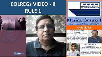 COLREGS RULE 1: APPLICATION