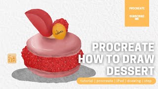 Procreate | how to draw dessert | tutorial | illustrations | artwork | drawing | art screenshot 4