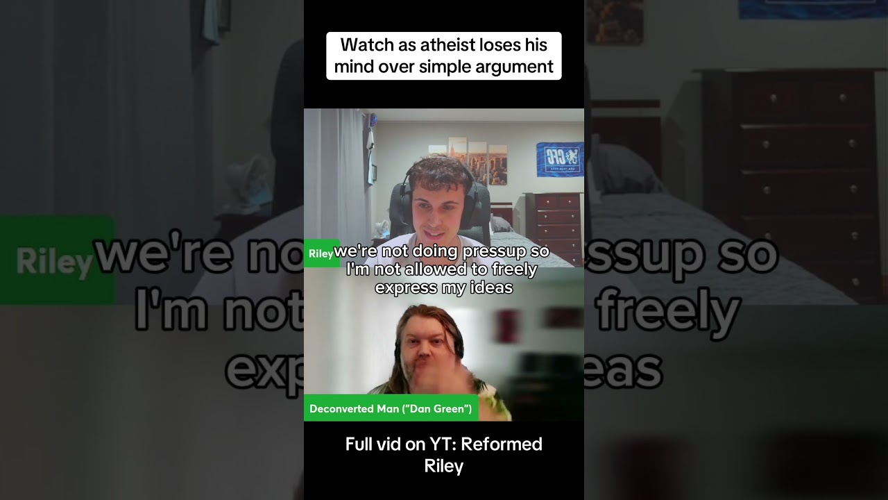 Watch as atheist loses his mind over simple argument