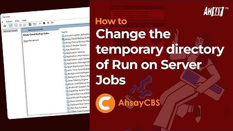 How to change the temporary directory of Run on Server jobs?