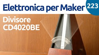 Come dividere un segnale di clock con un contatore binario CD4020BE - Video 223