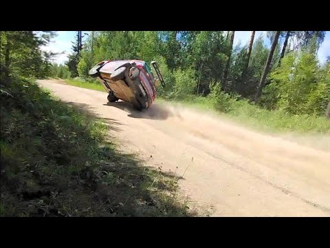 WRC Rally Estonia 2023 Fabrizio Zaldivar total flat out near Crash!!