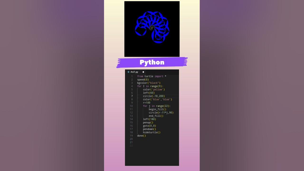 PYTHON TURTLE 3D Animation🔥||#python #pythonturtle #coding|| - YouTube