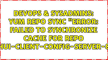 yum repo sync "Error: Failed to synchronize cache for repo 