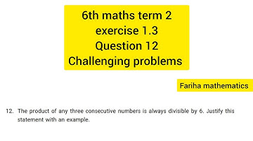 6th maths term 2 exercise 1.3 question 12 challenging problem #samacheerkalvi @farihamathematics
