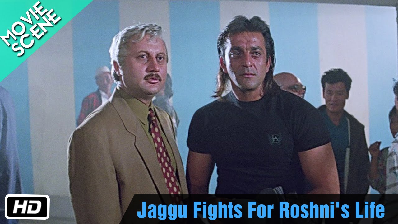 Jaggu Fights For Roshni S Life Movie Scene Anupam Kher Sanjay Dutt Youtube
