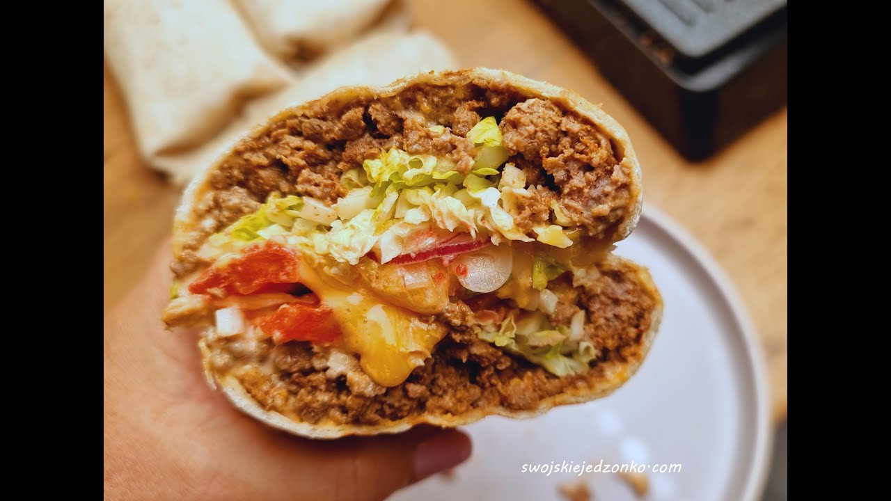 Burgerowe tortille, najlepszy przepis na domowy fast food, nie można przestać jeść #tortille #obiad
