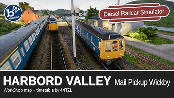 Lets Play Diesel Railcar Simulator: Modded route -   Harbord Valley - Mail Pickup Wickby