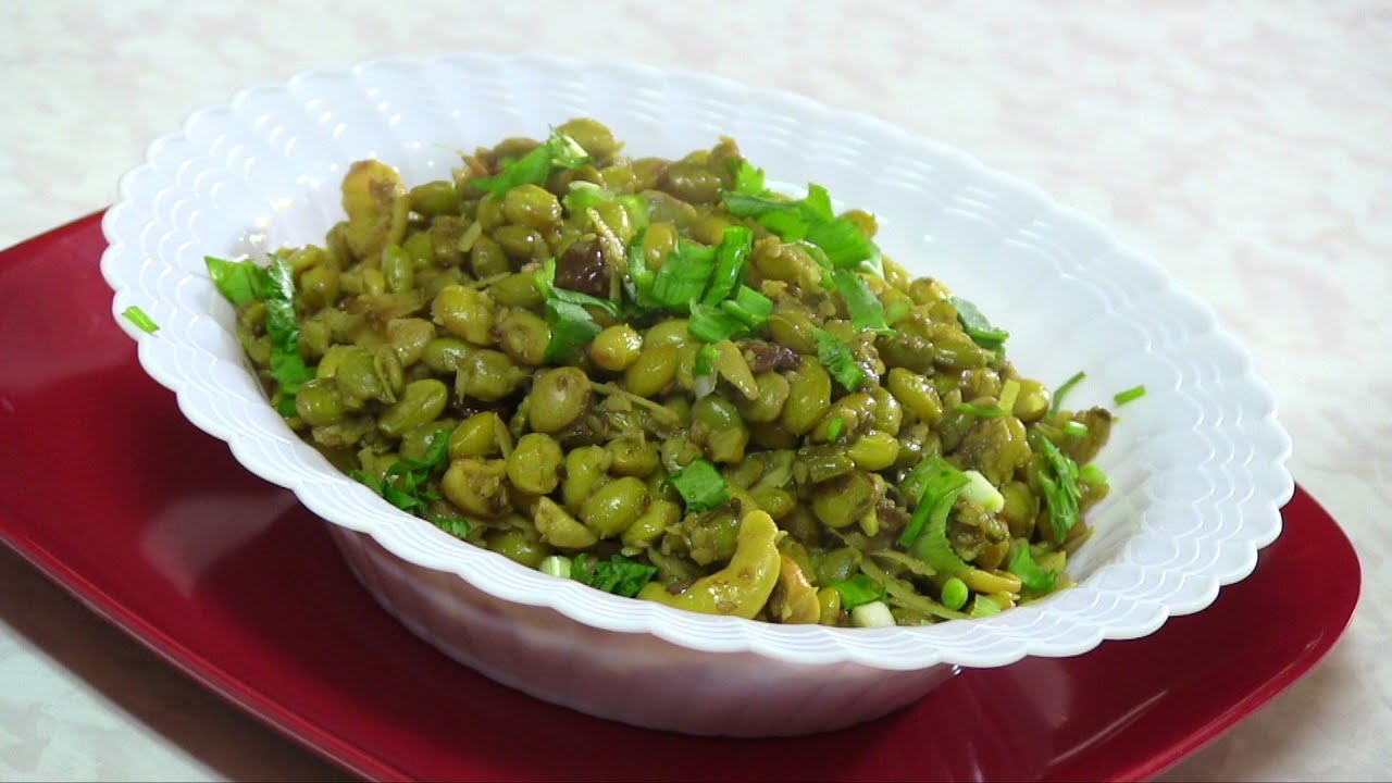 Surti Papdi Lilva Shaak Recipe Video - Surti Val or vaal nu shaak - Spicy Wild Beans | Bhavna