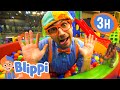 Blippi visits every indoor playground in america  3 hours of blippi toys