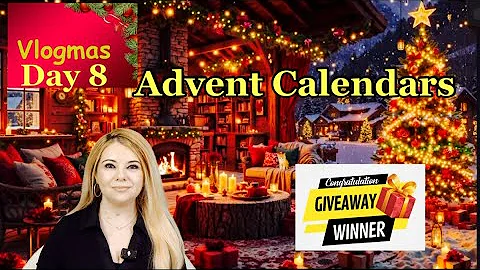 VLOGMAS Day 8! BIGGEST ADVENT CALENDAR UNBOXING! GIVEAWAY WINNER! #beauty #giveaway