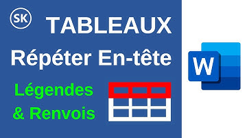 Word | Tableaux : Répéter les lignes d