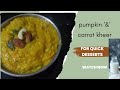 Vegan pumpkin and carrot kheer  pumpkin dessert  pumpkin halwa  pumpkin sweet  kaddu ka halwa