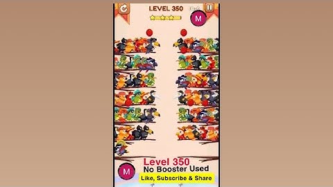 #bird #sort 2 #color #puzzle #level 350 #birdsort #colour #gaming #viral #trending #shorts #solution