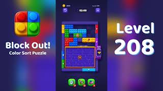Block Out Level 208 Walkthrough 🧩 | All Levels Solution | Mini Boss