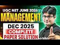 UGC NET Management Paper 2 | Dec 2025 Complete Paper Solution | UGC NET Management Marathon