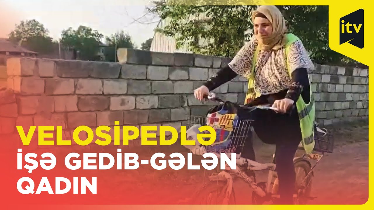 Masallıda velosipedlə işə gedib-gələn qadın