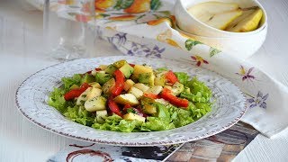 Салат с авокадо, грушей и сыром Салат с авокадо, грушей и сыром