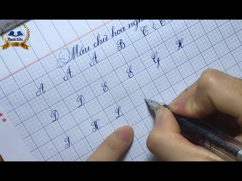 Video Cách viết bảng chữ hoa nghiêng theo mẫu chữ tiểu học|... - youtube