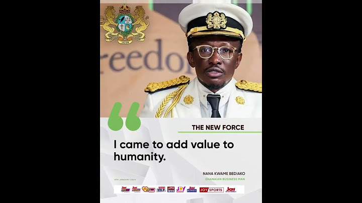 New Force: I came to add value to humanity - Nana Kwame Bediako, A.K.A Cheddar  #JoyAudioCut