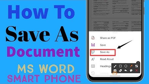How To Save As A Document In MS Word On Mobile Phone | Save as word file in Android Phone