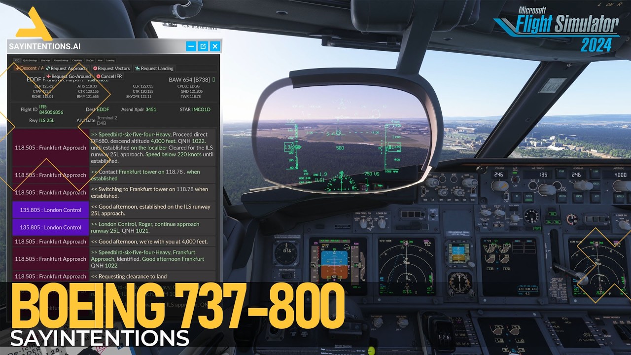 Sayintentions ATC Communication with PMDG Boeing 737-800 in MSFS 2024 ...