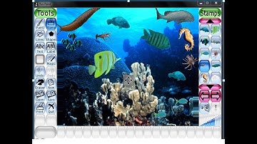 How to Draw Underwater scene in Tux Paint? Easy Drawing