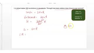 A wheel makes 360 revolutions in one minute. Through how many radians does it turn in one second?