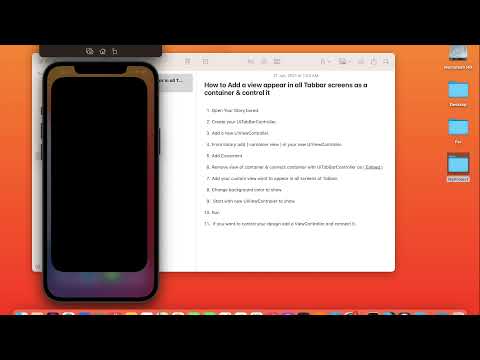 IOS Swift : How to Add a UIView appear in all Tabbar screens as a container & control it