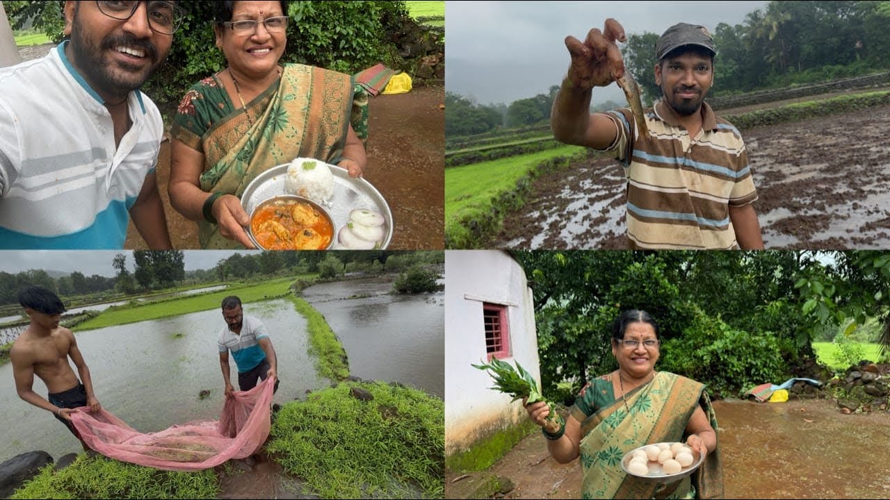 आईने बनवला गावठी अंड्याच कालवण😍बायकोच्या हातचे ब्रेड पॅटिस🥰कोकणात मुसळधार पाऊस ❤️