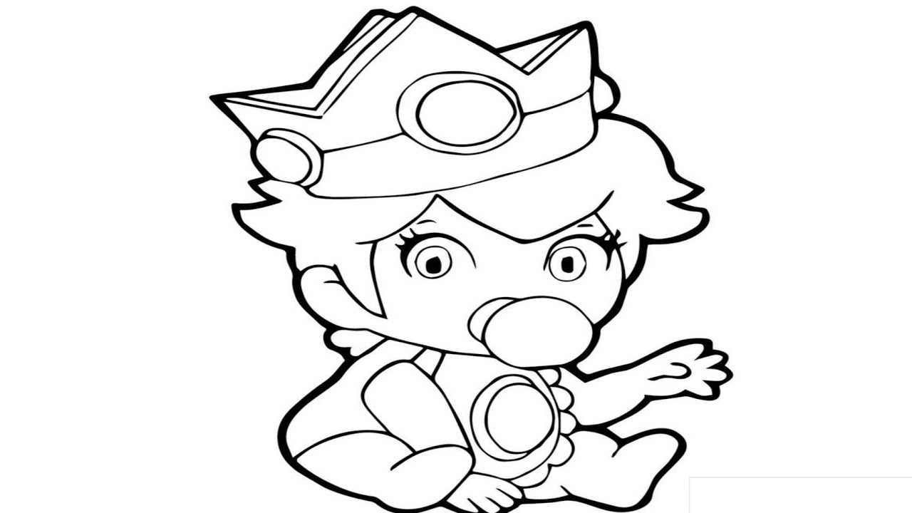 Baby Princess Peach Coloring Pages