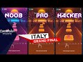 Måneskin - Zitti E Buoni - Eurovision 2021 | Noob vs Pro vs Hacker (Tiles Hop)